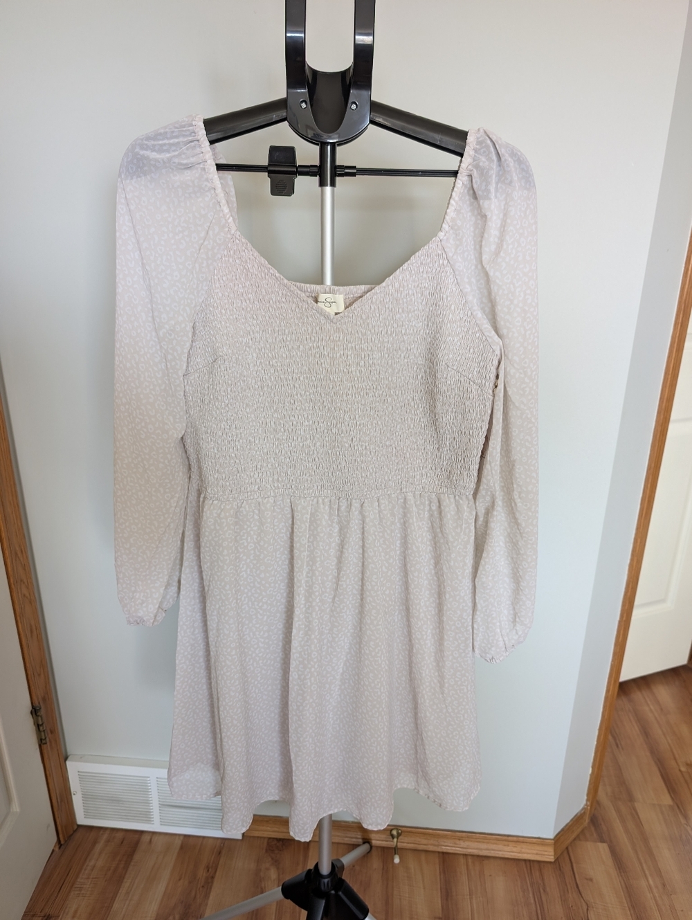 Jessica Simpson Blush Smocked Knit Mini Dress, Xl